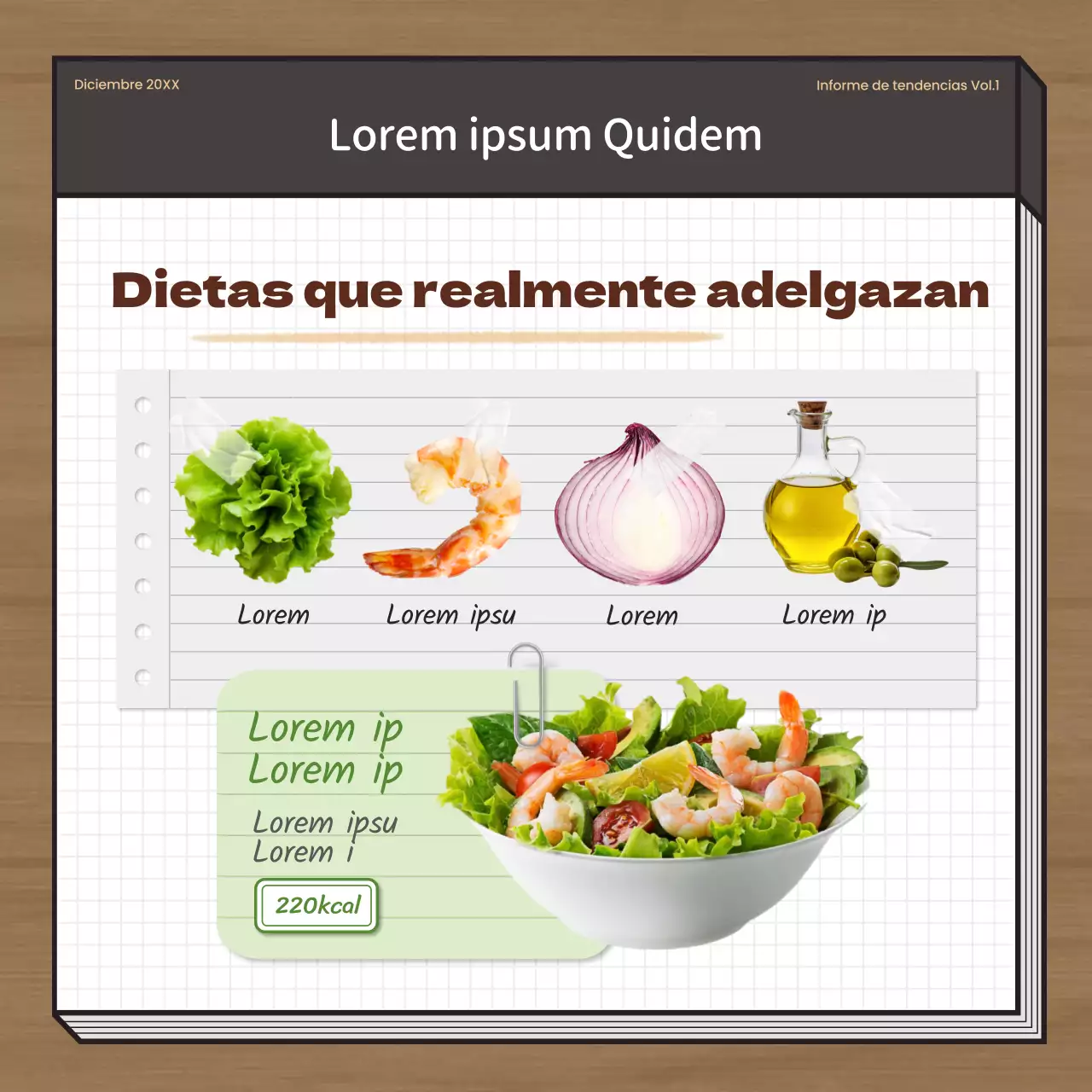 Guía de notas kitsch y modernas en marrón y gris