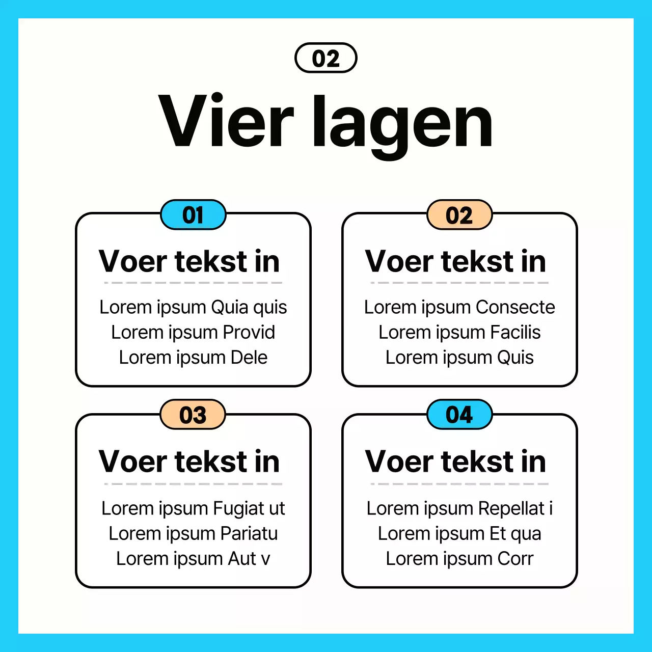  Eenvoudige zakelijke tips in lichtblauw en zwart