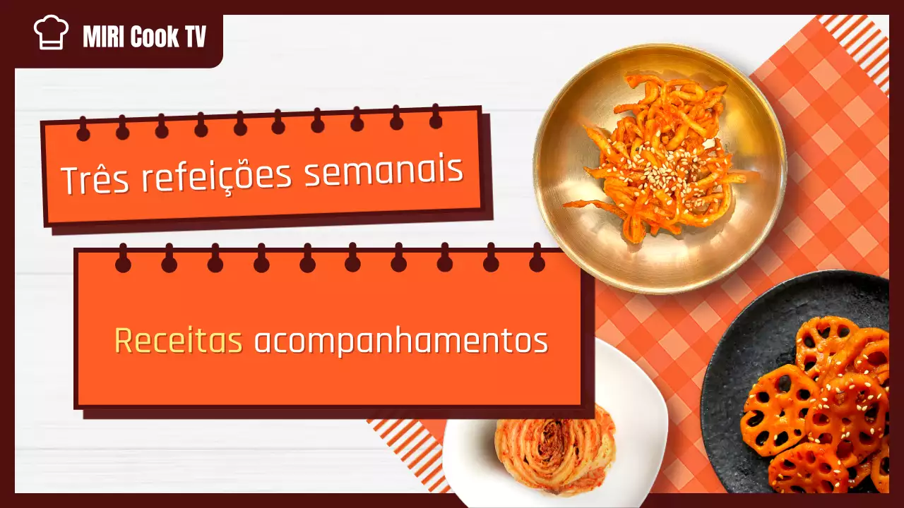Receita de acompanhamento de estilo simples em laranja e castanho