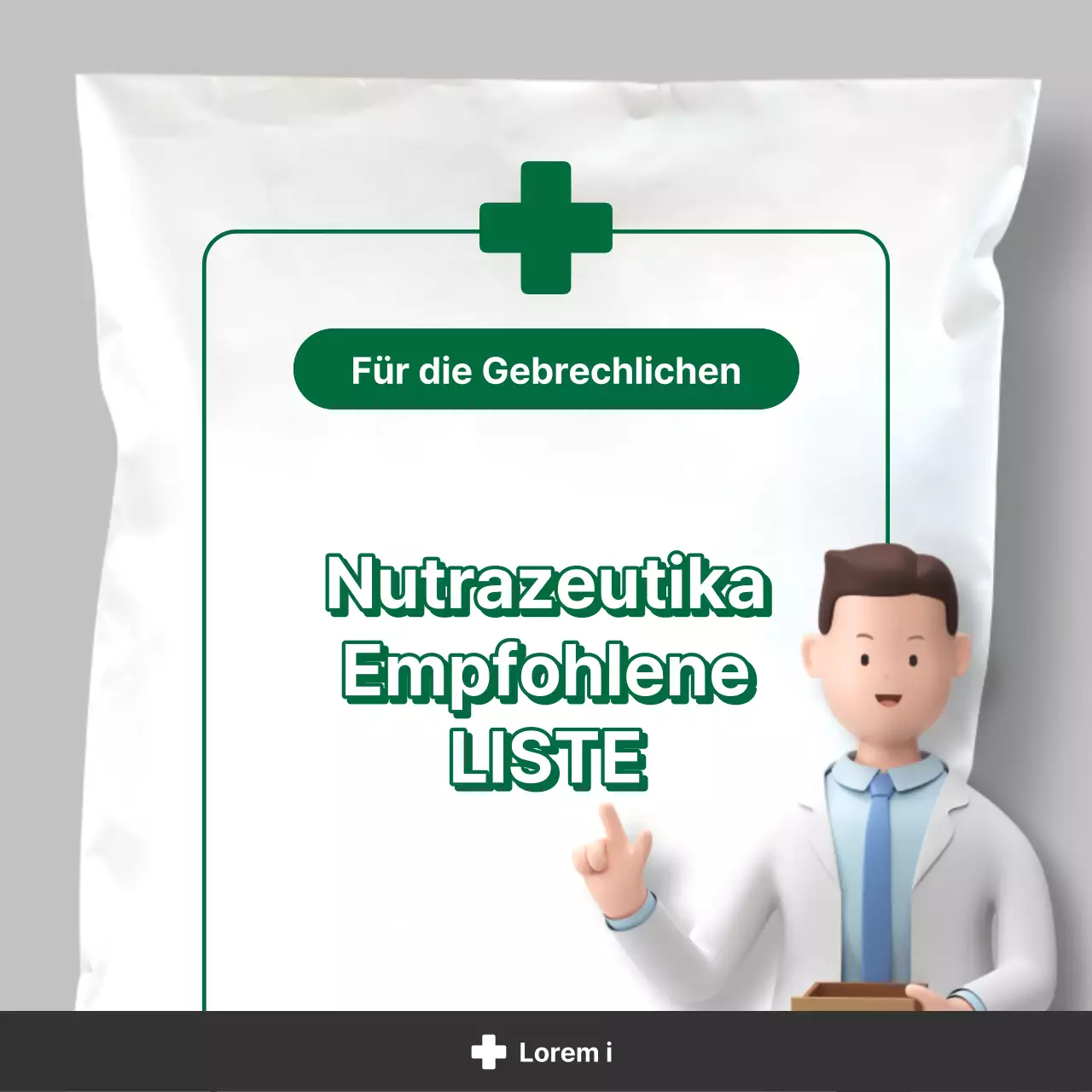 Einfache Nährwertangaben in Weiß und Grün