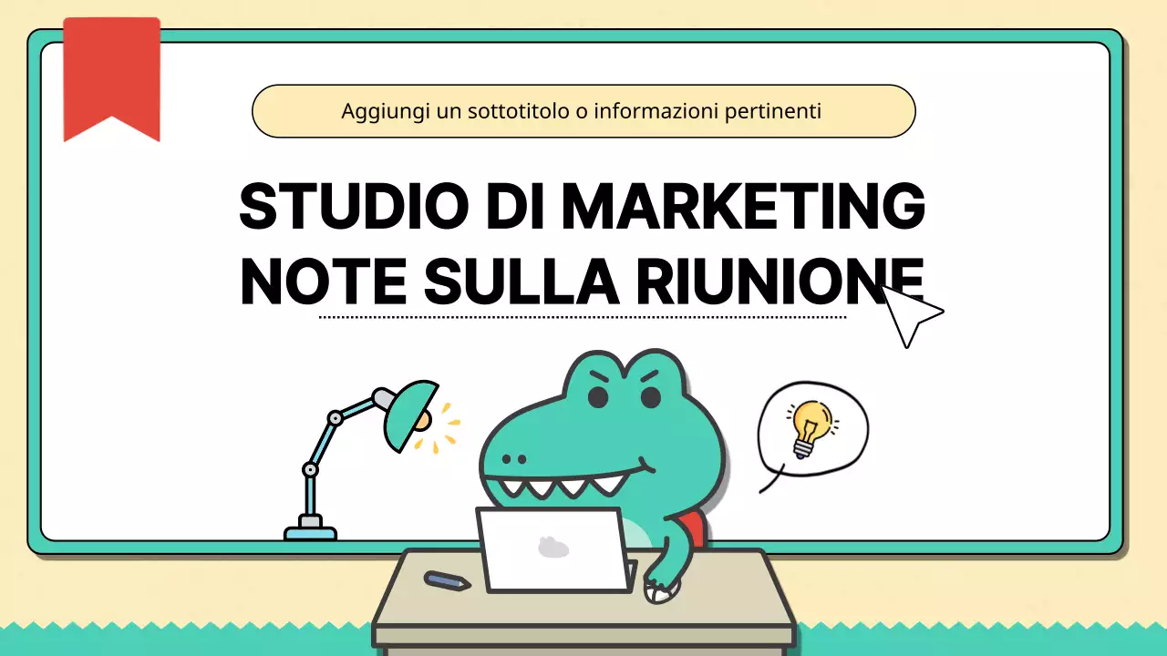 Relazione sugli appunti di marketing di tendenza beige e menta