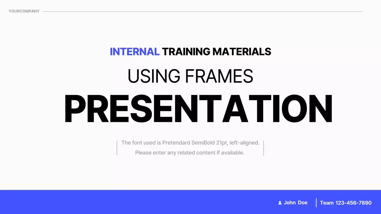 파랑과 흰색 모던한 사내내부 교육자료 소개서