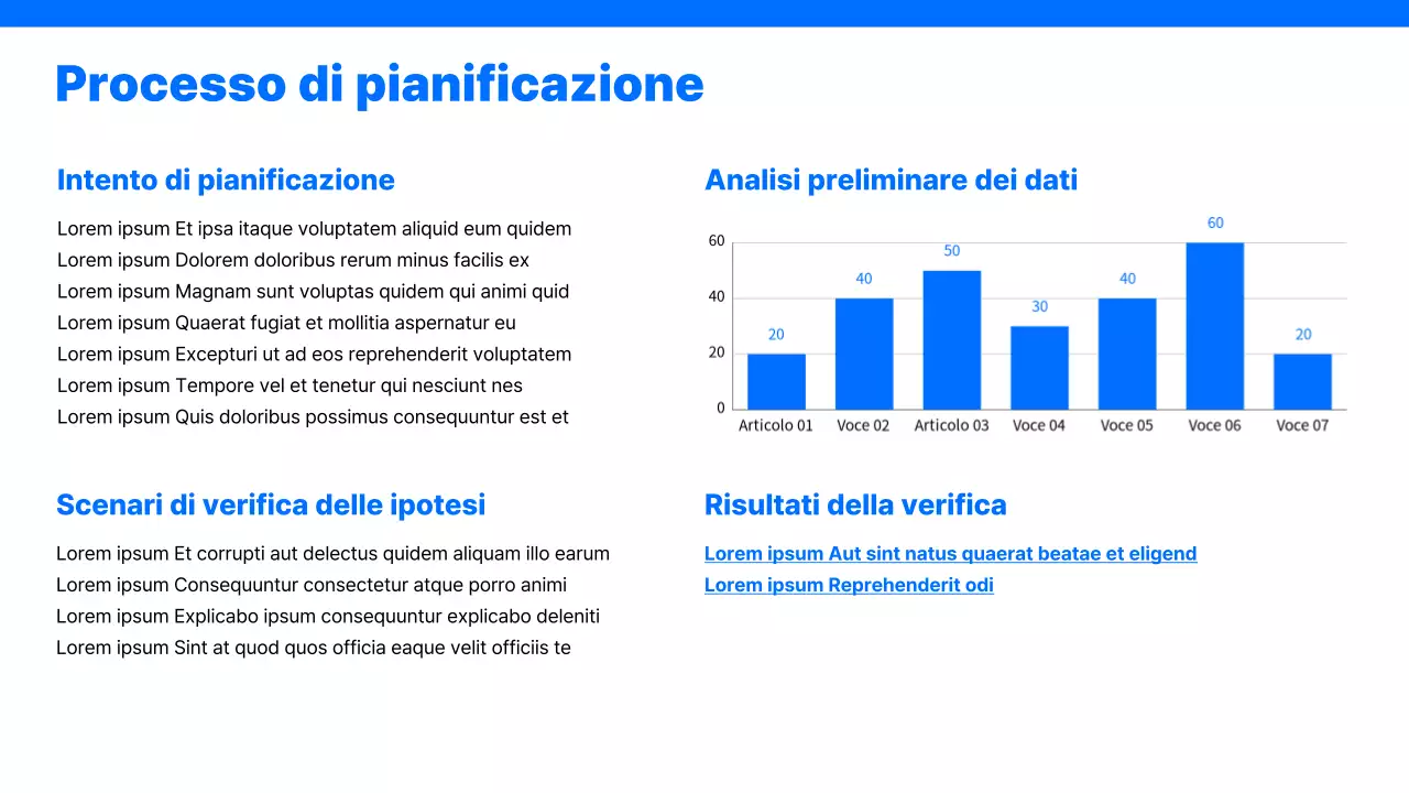 Semplice portfolio di carriera con sfondo blu