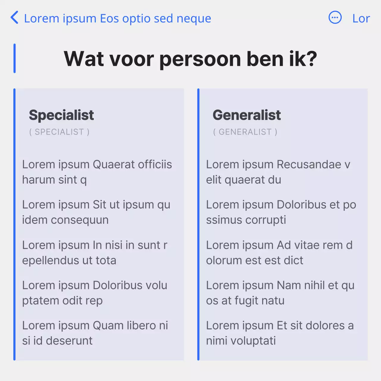 Een gids voor het ontwerpen van een eenvoudige carrière in wit en blauw