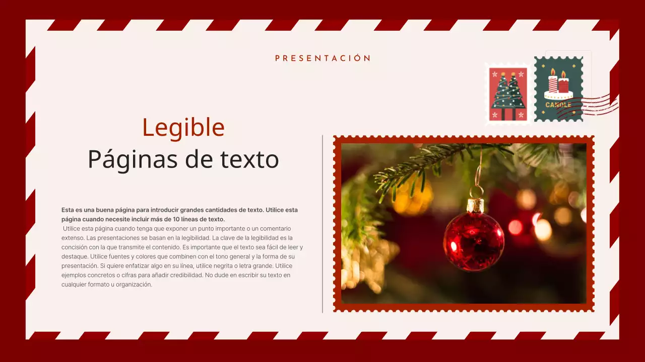 Un acogedor planificador de eventos navideños en rojo y beige