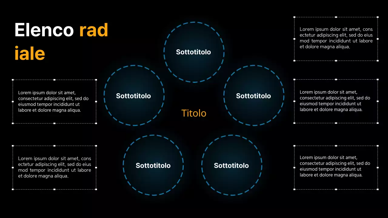 Nero e blu, layout moderno e versatile Materiale della pagina