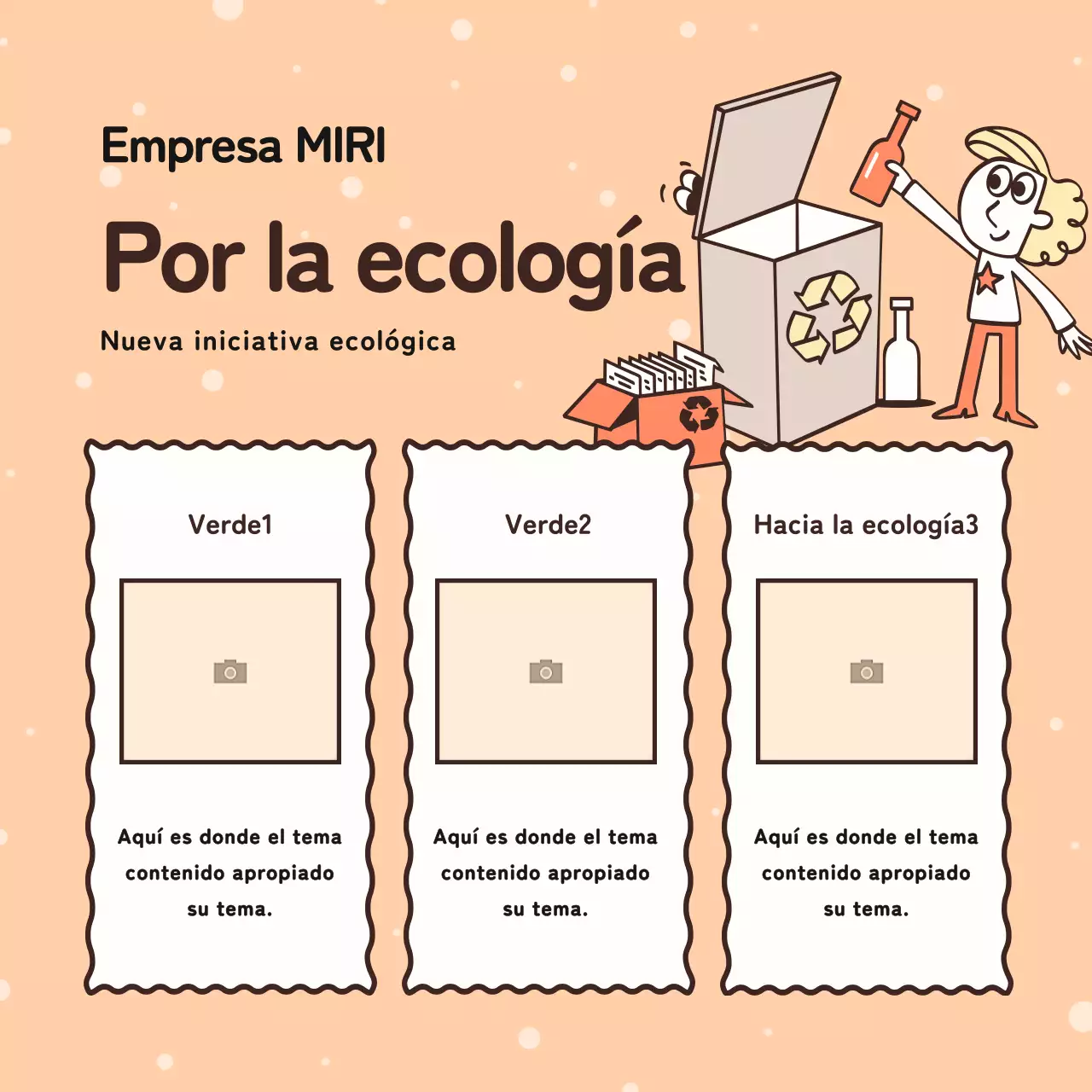 Promocione las buenas acciones de su empresa en naranja y amarillo