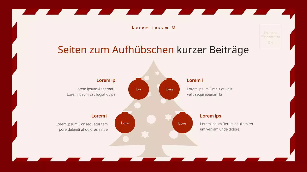 Ein gemütlicher Weihnachts-Eventplaner in Rot und Beige