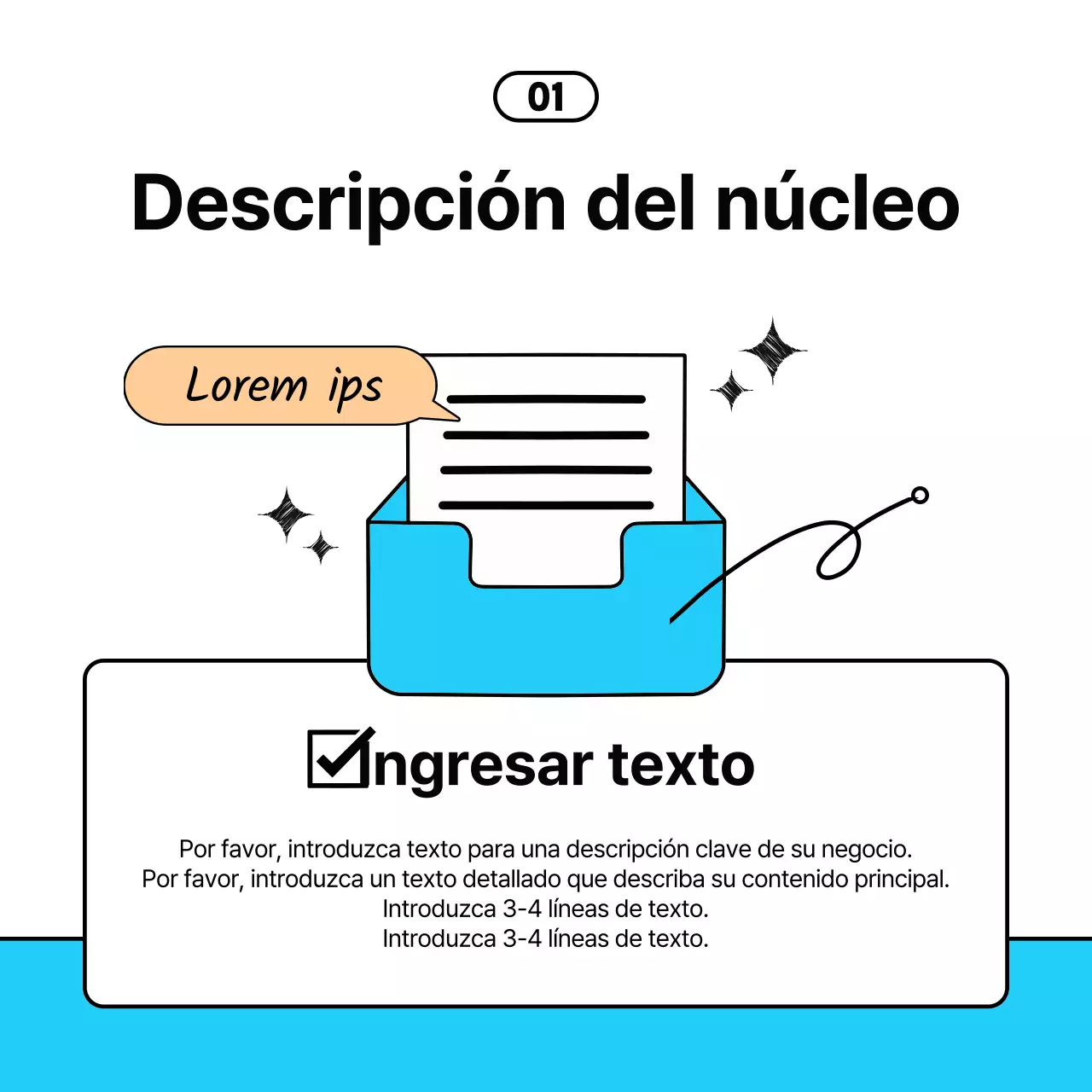  Consejos de negocios sencillos en azul claro y negro
