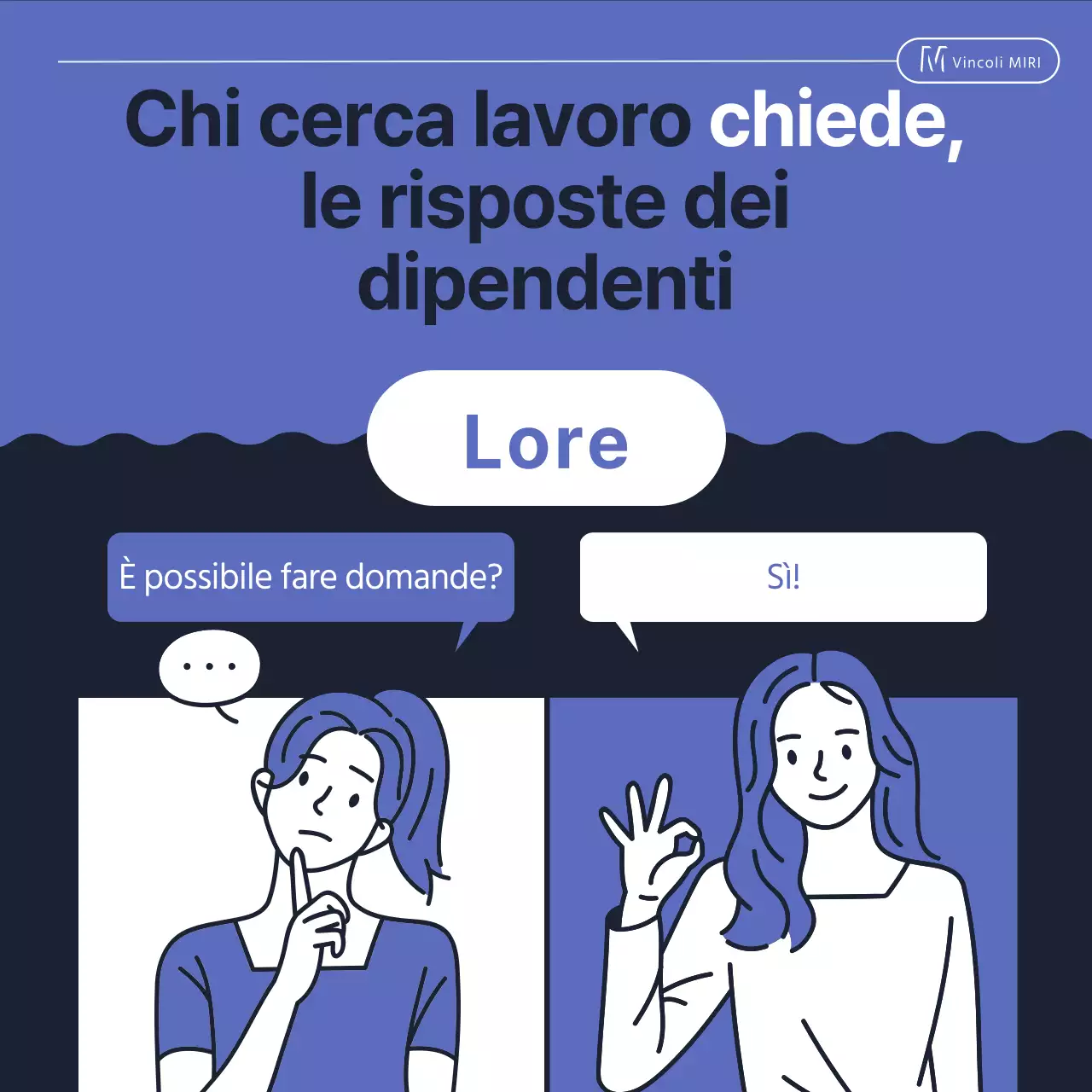 Una semplice lettera di presentazione per domande e offerte di lavoro in blu e marina