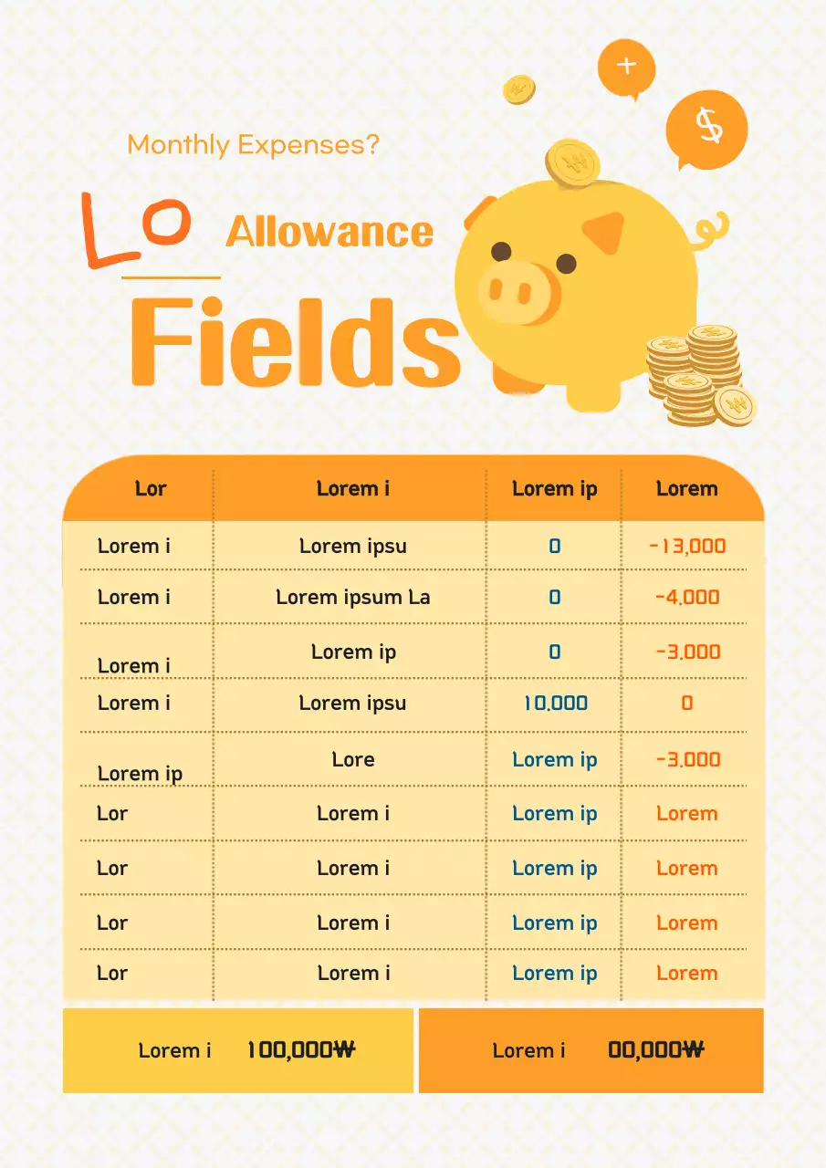 Orange Simple Finance Report