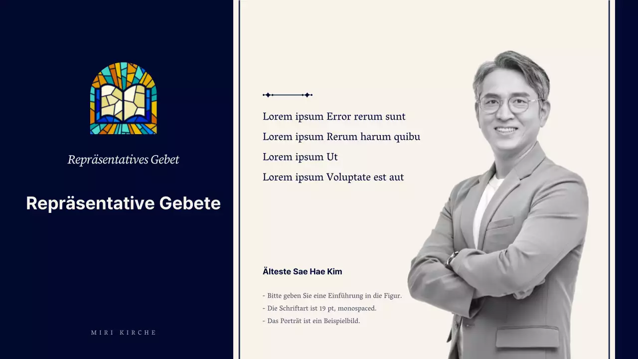 Ein Leitfaden für einfache Gottesdienste in Marineblau und Beige