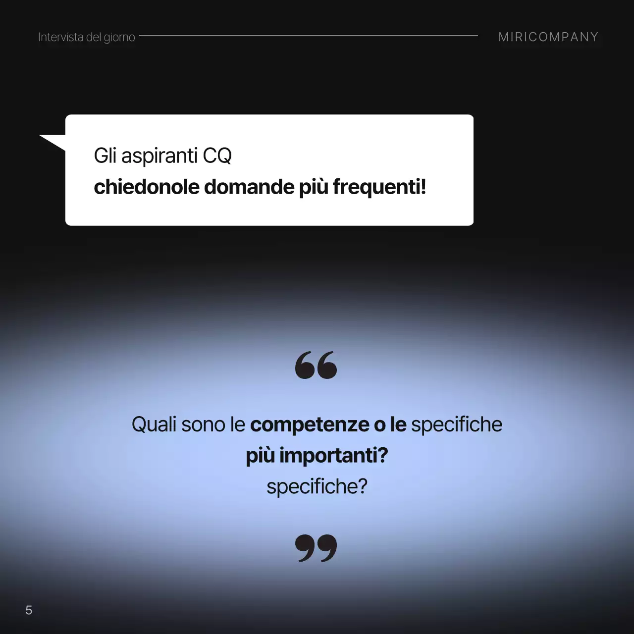 Informazioni minimaliste sul colloquio di lavoro in azzurro e nero