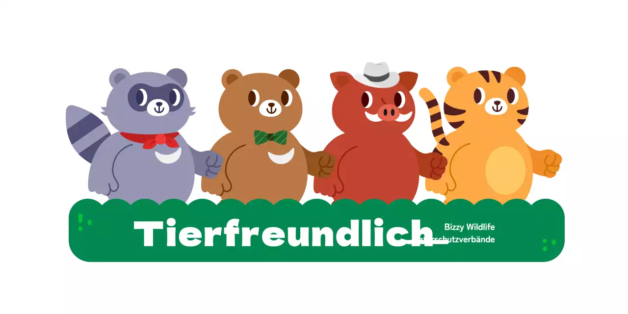 Event-Einsatz einer Tierschutzgruppe mit niedlichen Tiermotiven