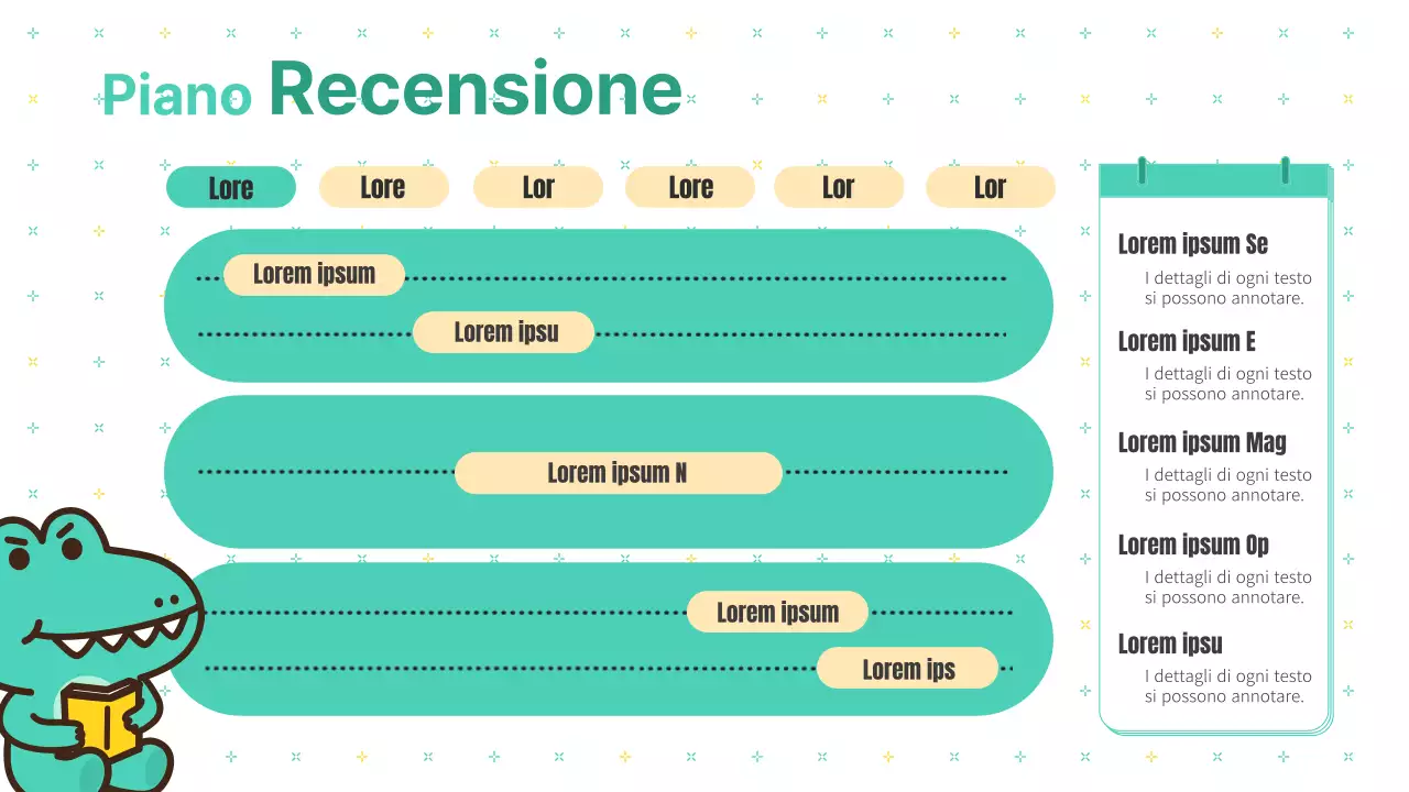 Rapporto sulle note di marketing del kitsch bianco e menta