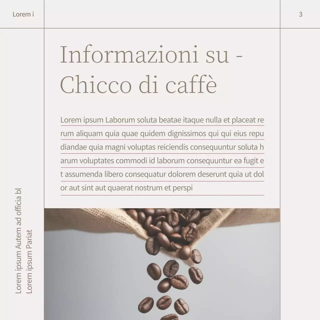 Promuovere un marchio di caffè moderno in beige e marrone