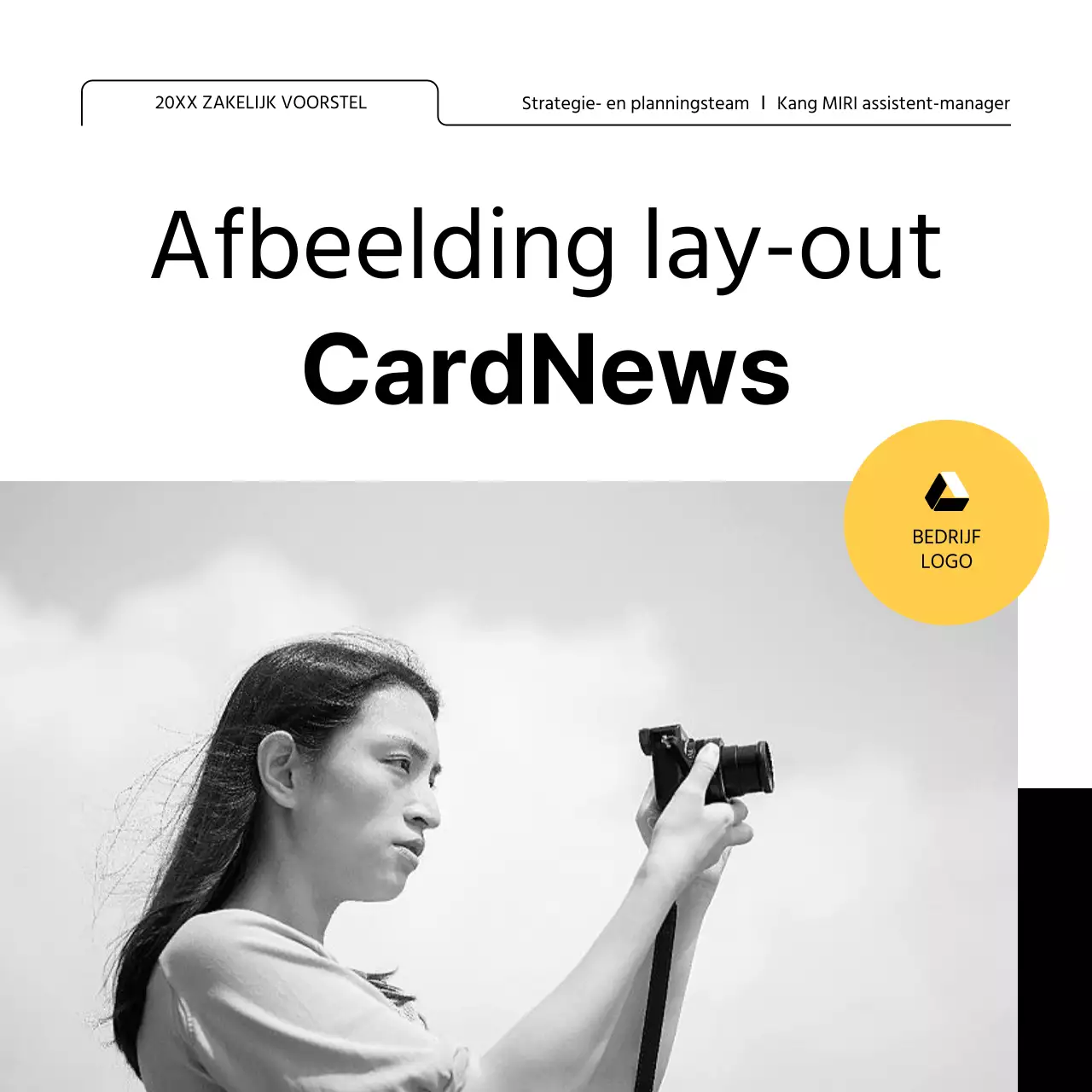 Promoot een lay-outontwerp met veel eenvoudige fotolijsten in wit en zwart