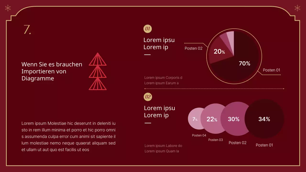 Ein klassischer Weihnachtsbericht in Rot und Beige