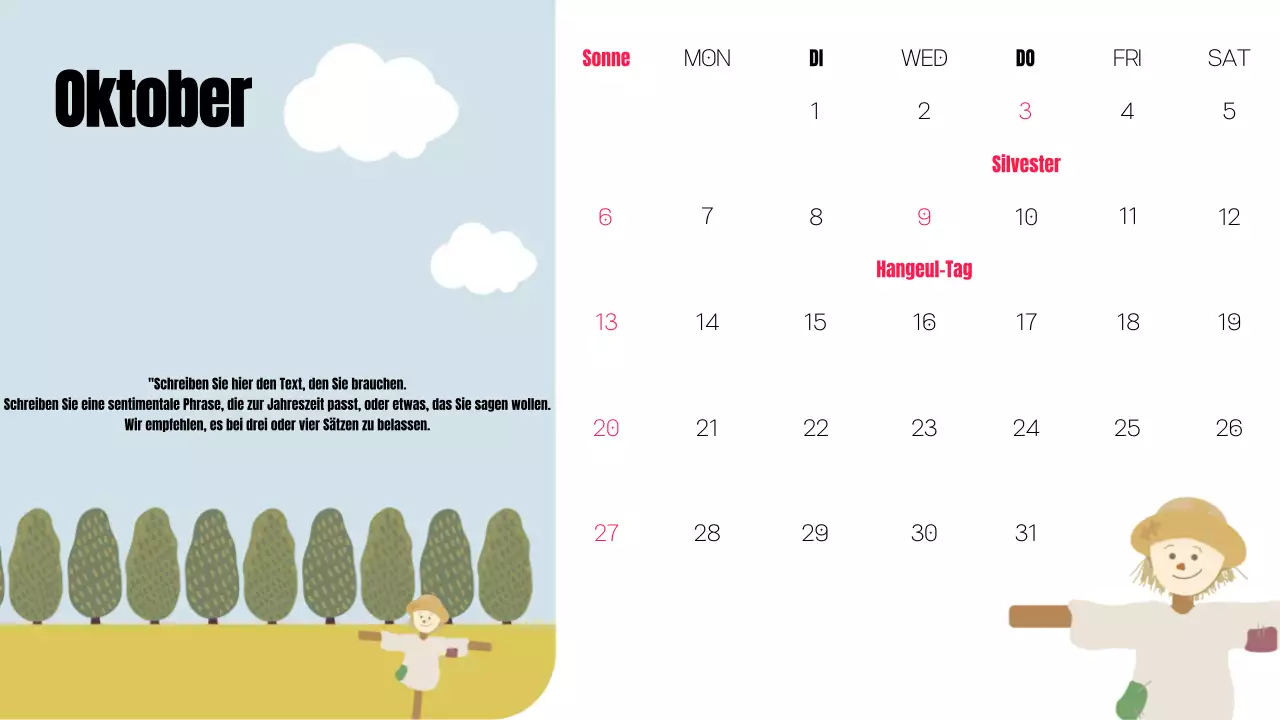 Ein Regenbogen von trendigen Kalenderplanern