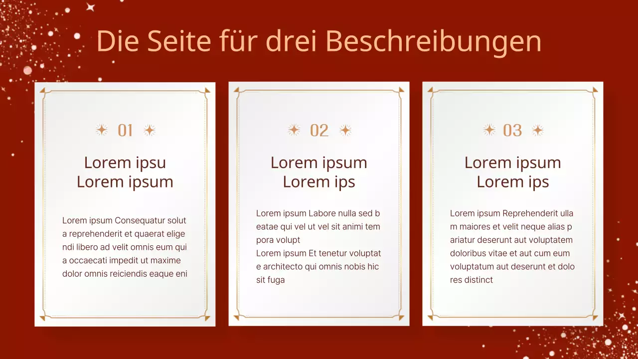Eine luxuriöse Präsentation für ein Weihnachtsfest in Rot und Braun