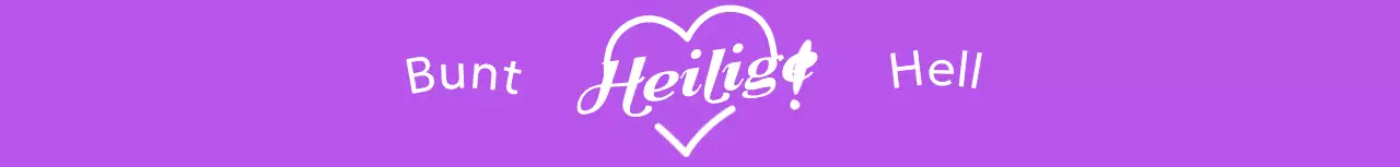 Eine niedliche Ausstellung mit Herz-Illustrationen und kursiver Schrift