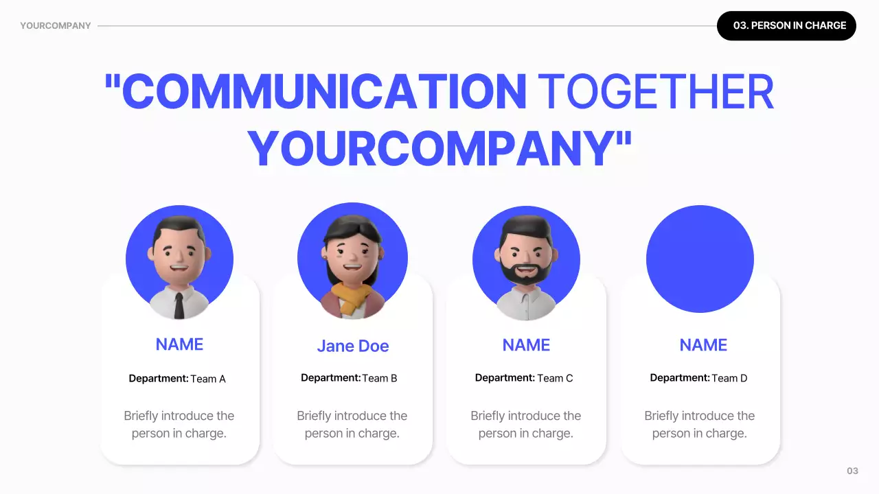 파랑과 흰색 모던한 사내내부 교육자료 소개서