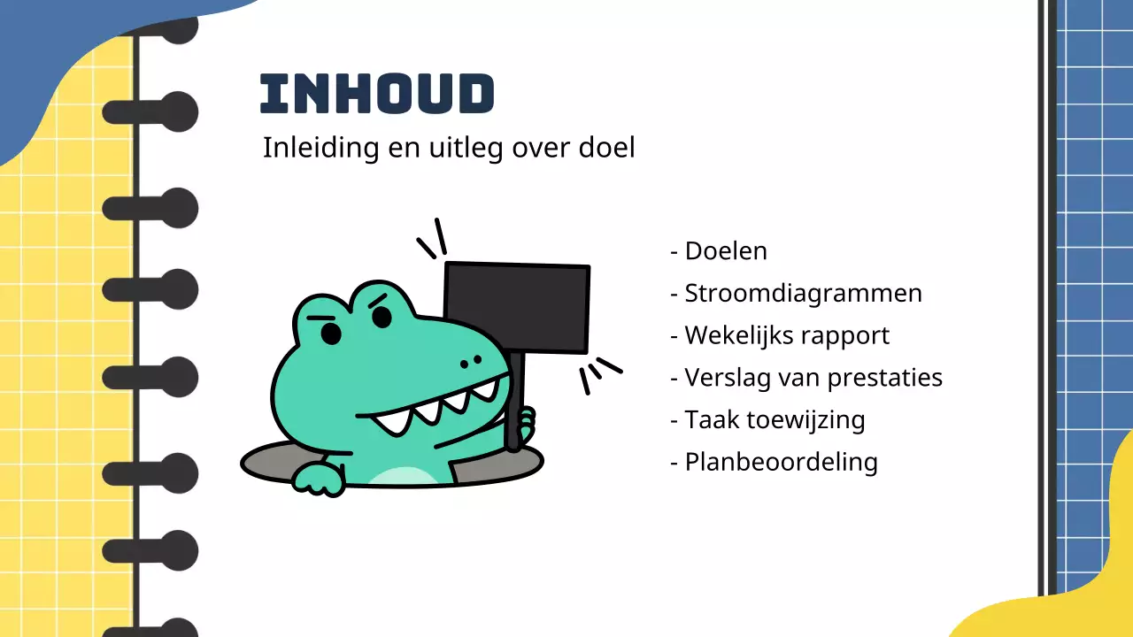 Blauw en Geel Trendy Marketing Studienota's Verslag