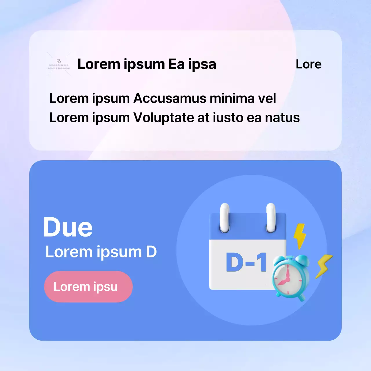 Minimalistische verkoop aankondiging in blauw en lichtblauw