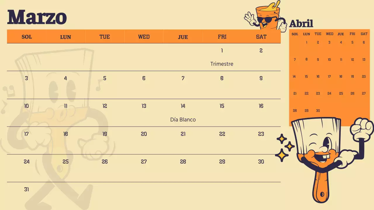 Un arco iris de agendas de moda