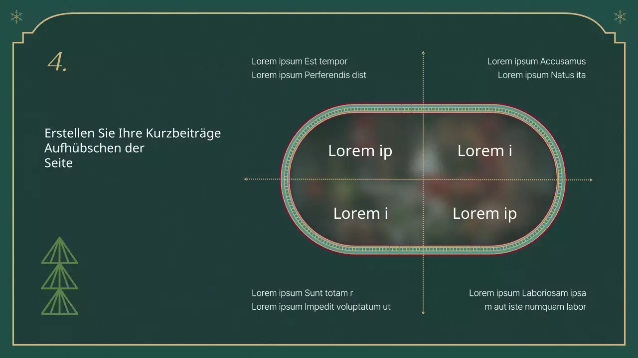 Ein klassischer Weihnachtsbericht in Grün und Beige
