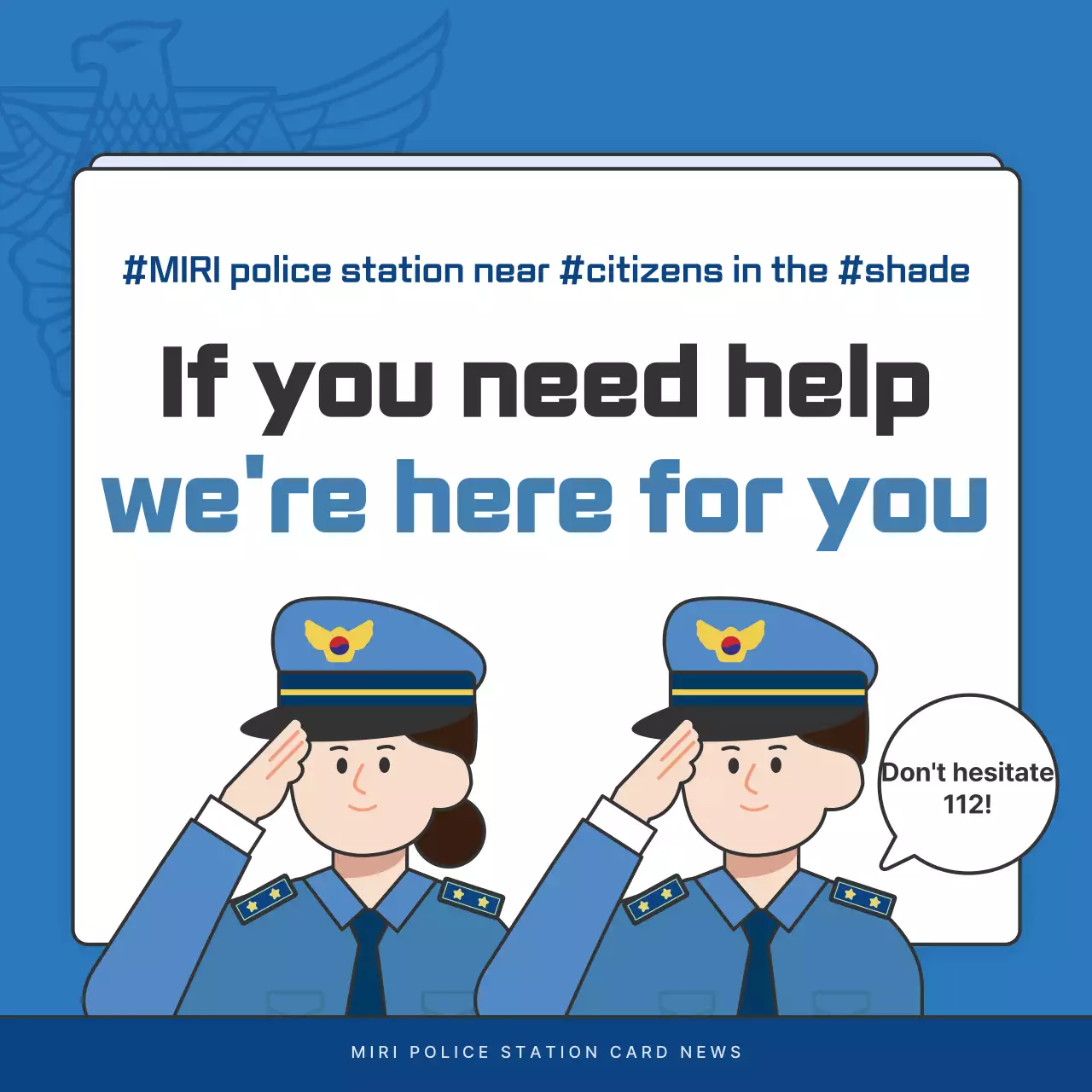 Default police department newsletter postings in blue and navy blue