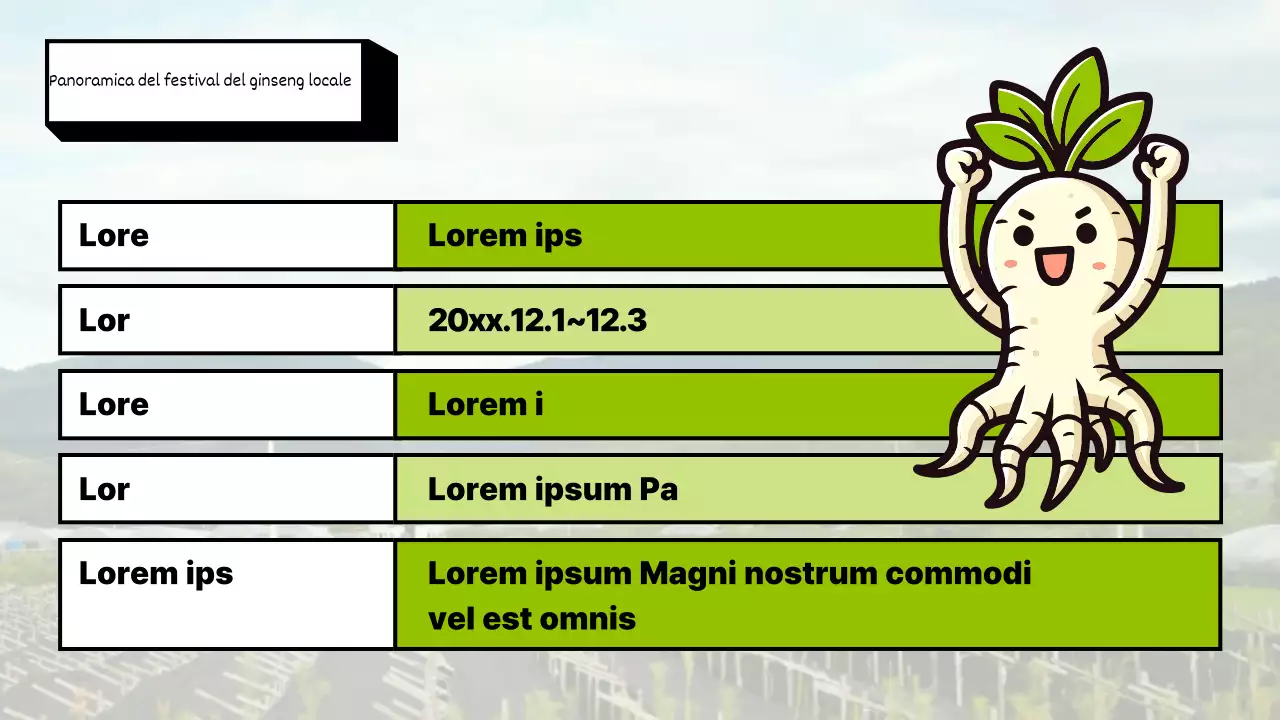 Una guida al festival del ginseng verde e retrò