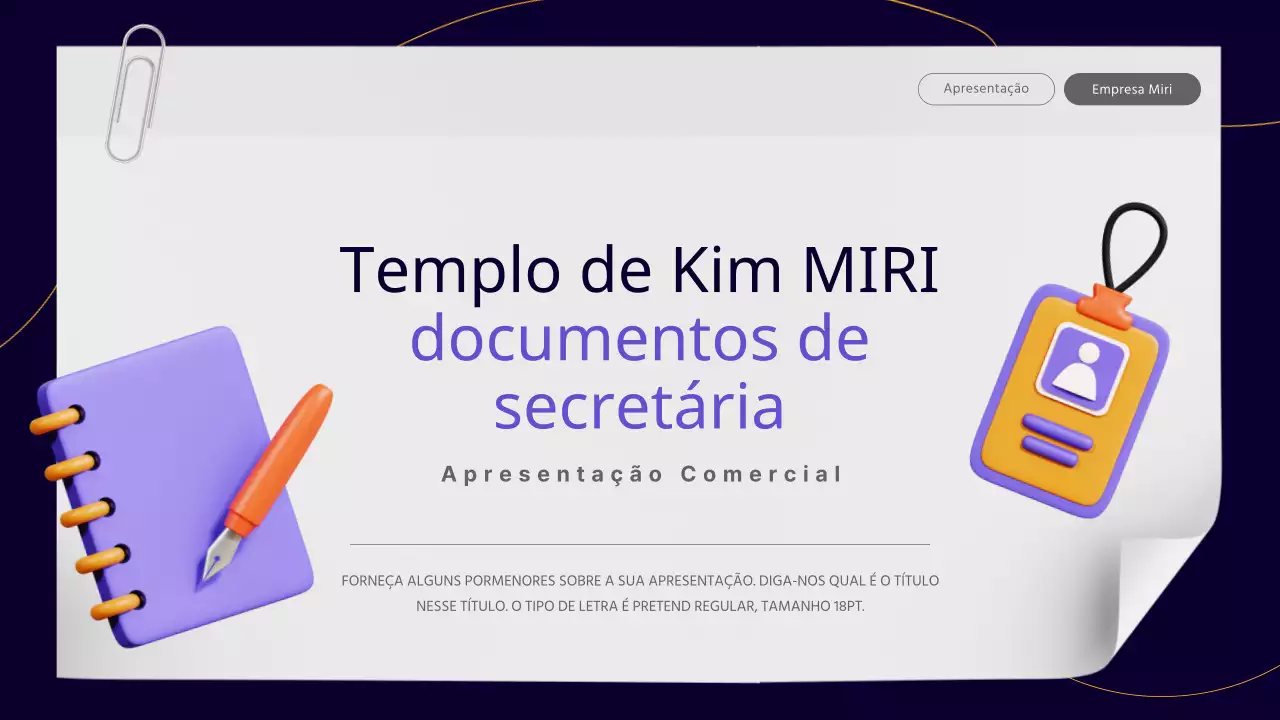 Relatório de atividade de um simples empregado de escritório em roxo e amarelo
