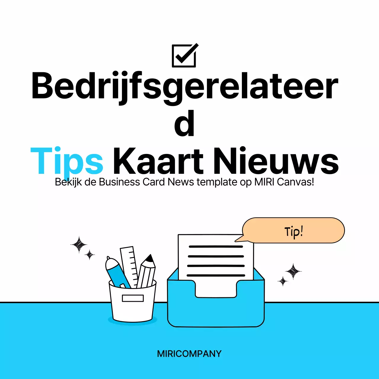  Eenvoudige zakelijke tips in lichtblauw en zwart