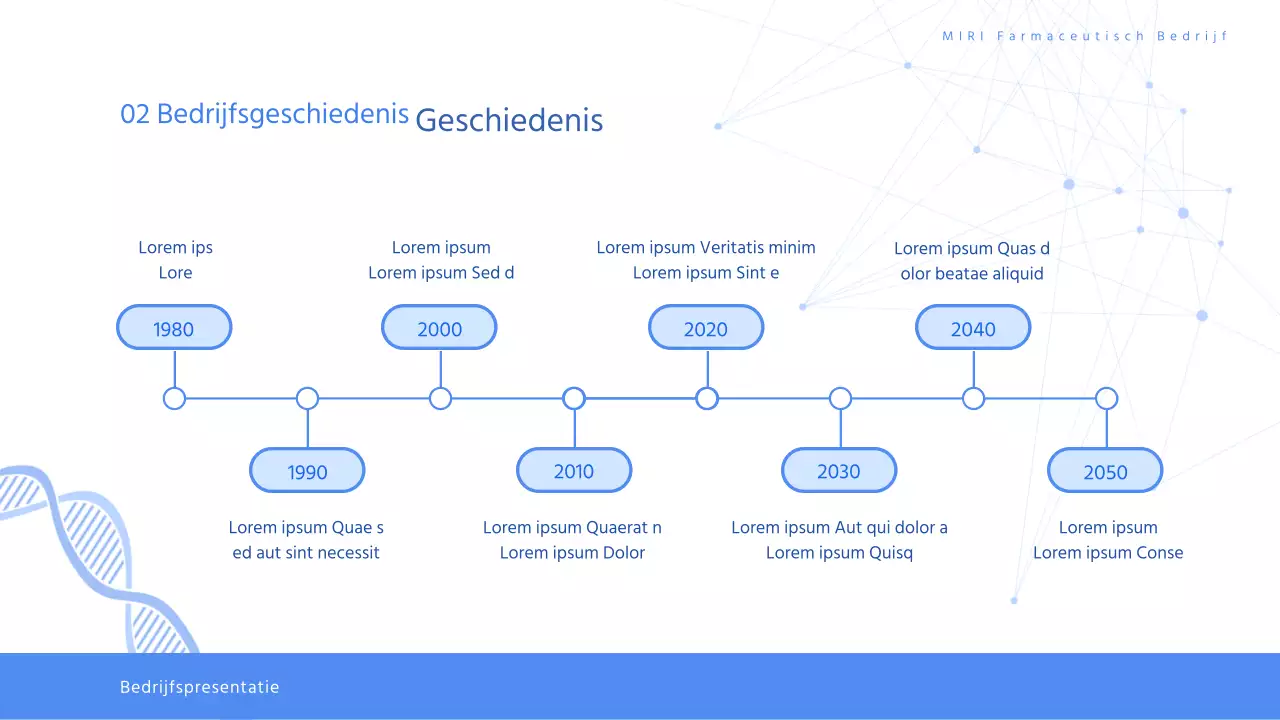 Aanbestedingsvoorstel moderne farmaceutische gezondheidszorg in wit en blauw