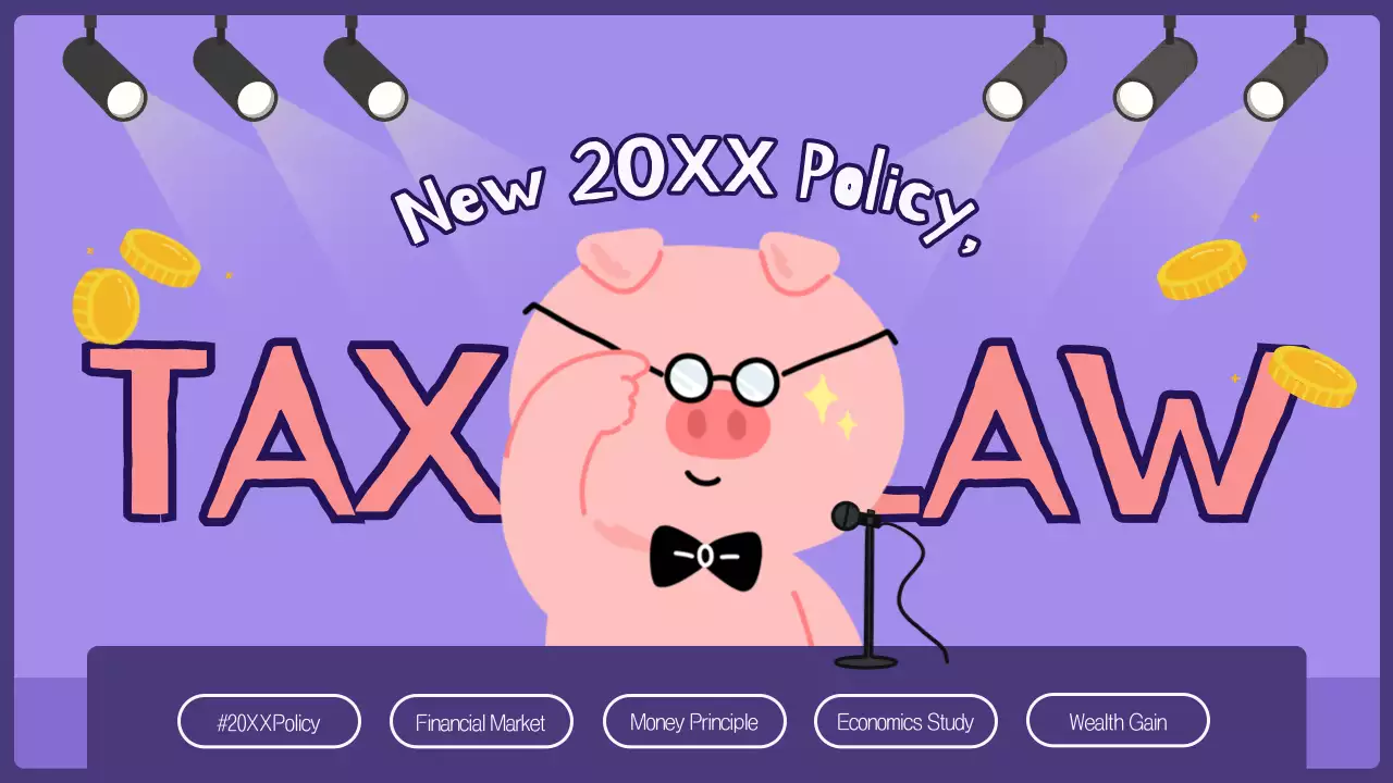 보라색 만화 세금 공고 유튜브 썸네일