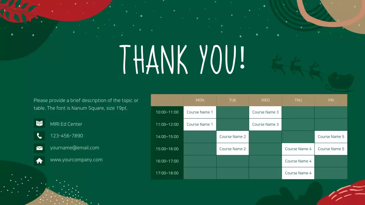 Green Festive Volunteer Guide Presentation