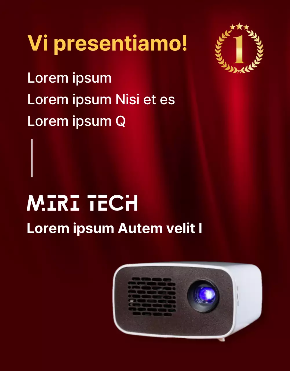 Rosso, semplice descrizione del prodotto elettronico