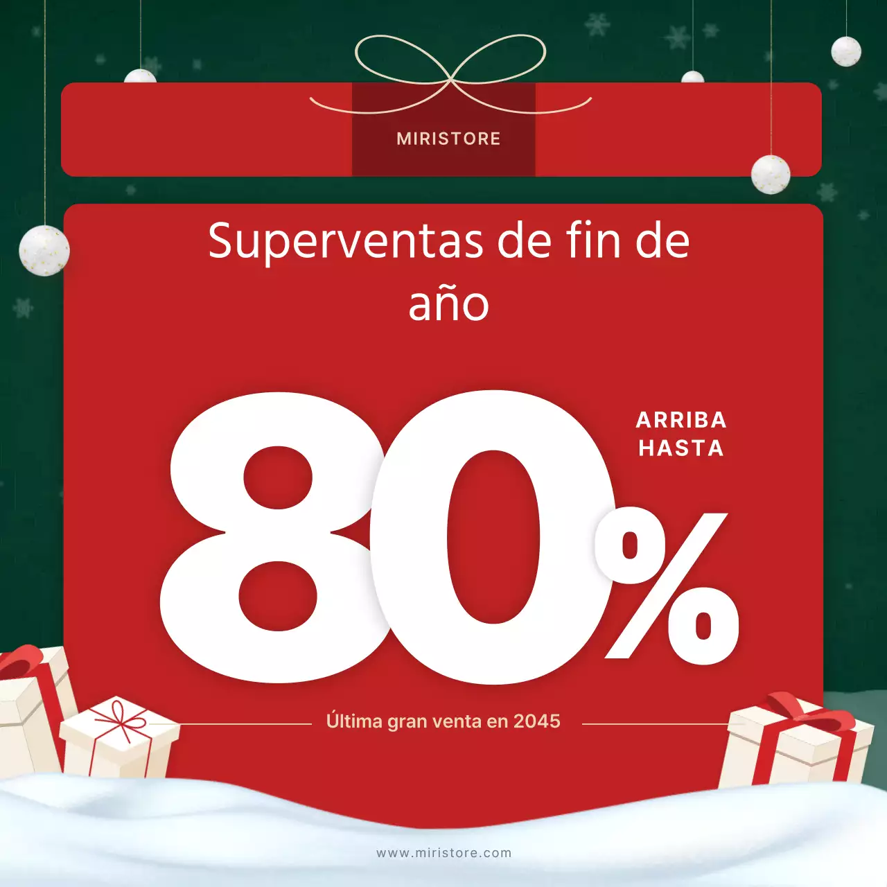 Un resumen de marketing navideño en rojo y verde