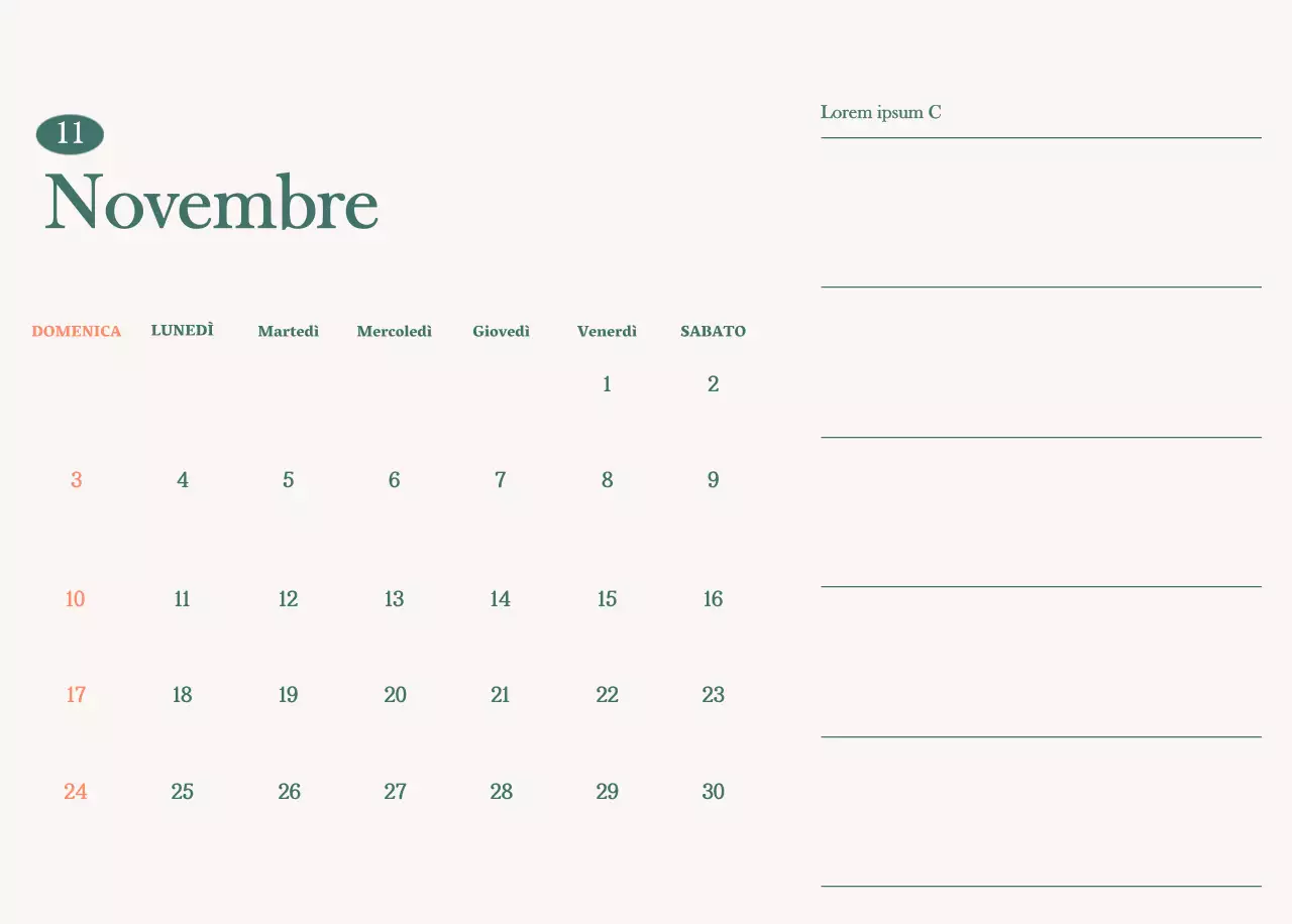 Calendario dei bar con i consigli per le bevande del mese
