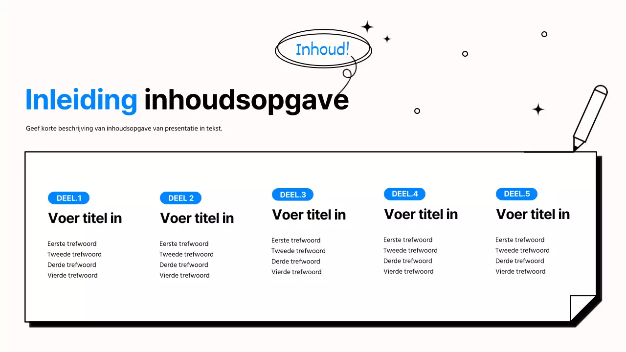 Eenvoudige blauw-zwarte kantoorwerkpresentatie