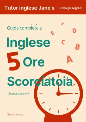 Copertina inglese minimalista in rosso e verde