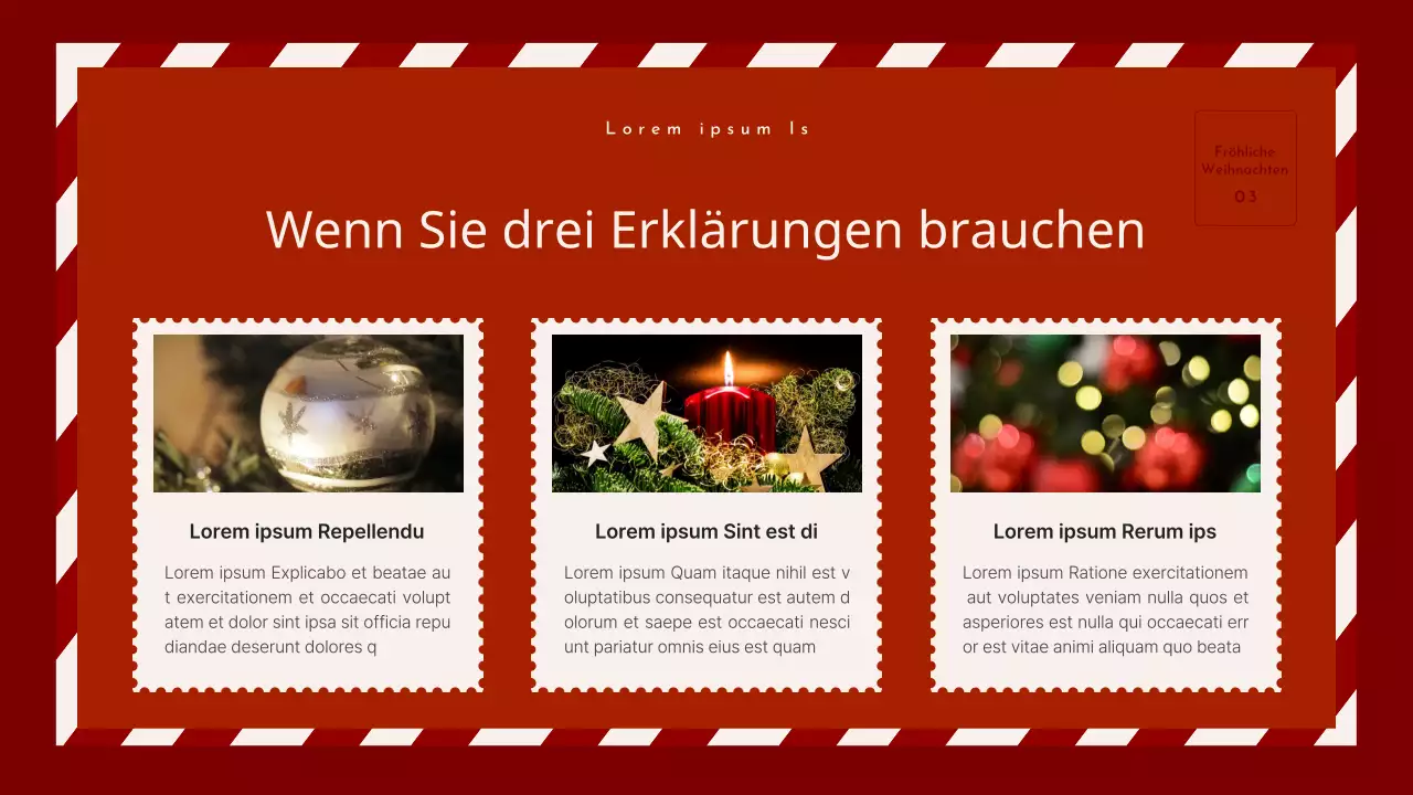 Ein gemütlicher Weihnachts-Eventplaner in Rot und Beige