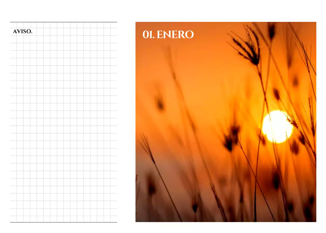 Un calendario de estilo sencillo con un emotivo concepto de fotografía de viajes