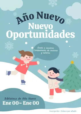 Promueva un acogedor campamento de invierno en azul claro