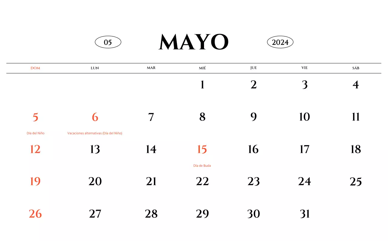 Calendario de pared de estilo sencillo con concepto de fotografía de viajes emocional en blanco y negro