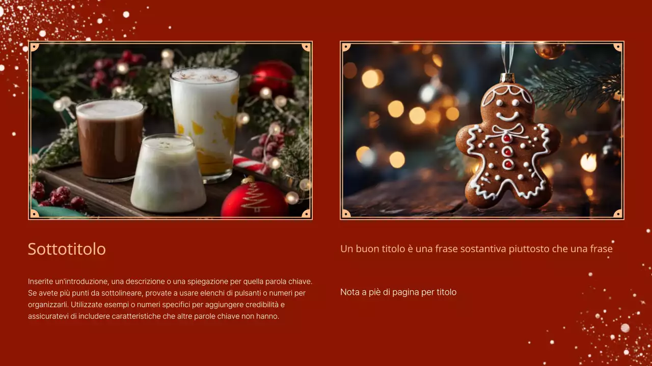 Una lussuosa presentazione per eventi natalizi in rosso e marrone