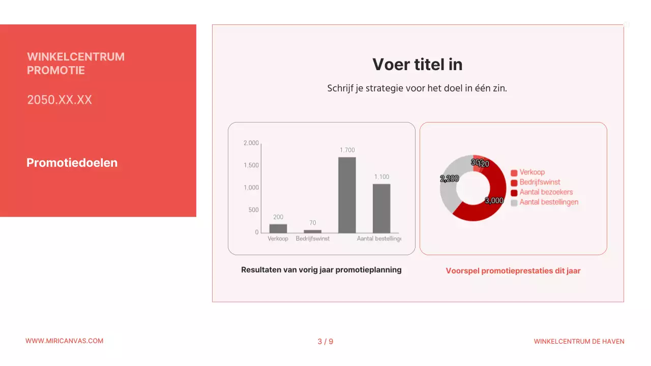 Een eenvoudige oranje en zwarte promotieslip