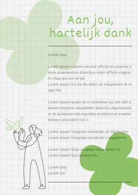 Moderne briefuitnodiging in chartreuse en grijs