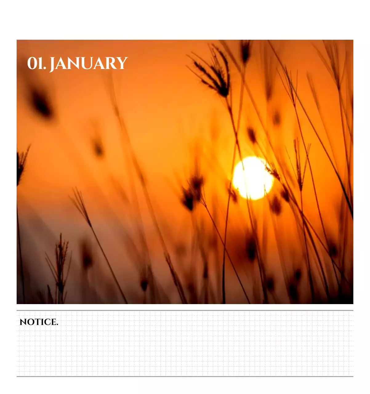 Simple style wall calendar with black and white emotional travel photography concept